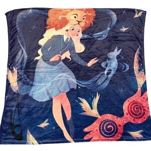 LitJoy Crate Luna Lovegood Harry Potter Fleece Throw Blanket Lion 46x46" NEW